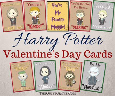 harry potter valentines cards