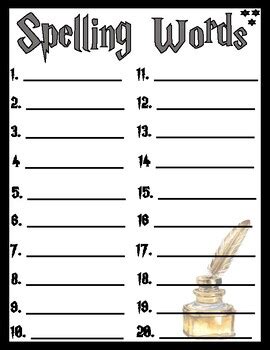 Harry Potter Magical Words