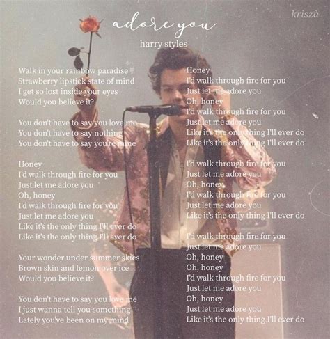 harry styles adore you lyrics