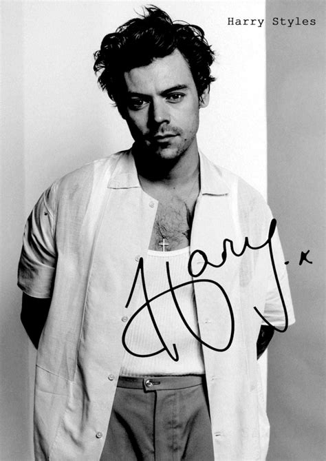 harry styles autographed poster