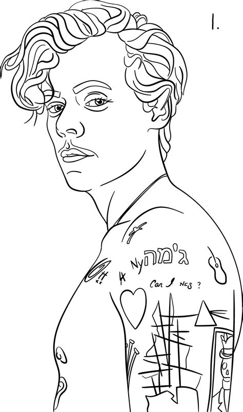 harry styles coloring book pages