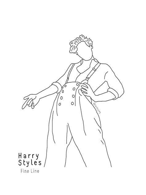 harry styles fine line drawing