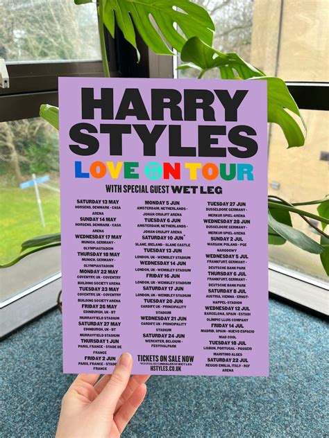 harry styles love on tour schedule