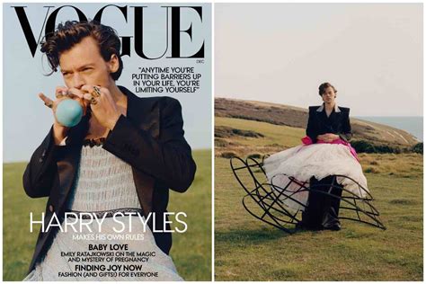 harry styles on vogue cover in dress