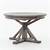 hart round reclaimed wood pedestal extending dining table