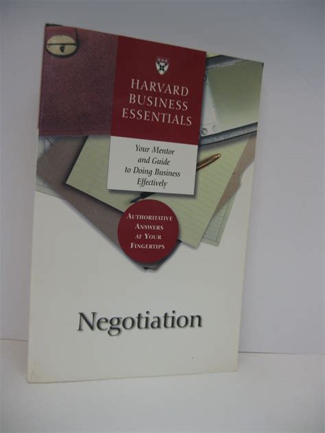 Harvard Business Essentials Negotiation