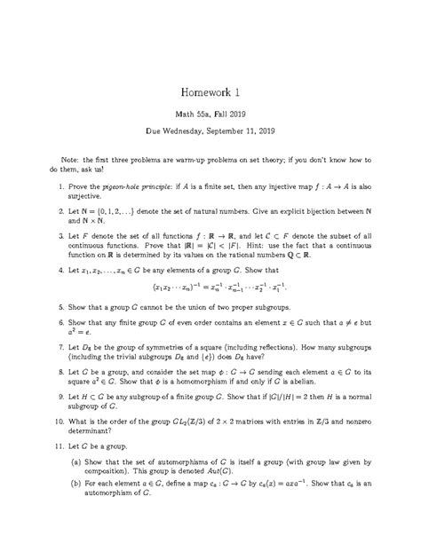 Harvard Math 55 Syllabus