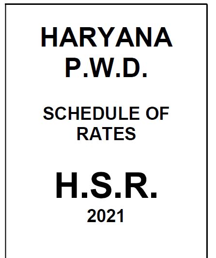 haryana schedule of rates 2022