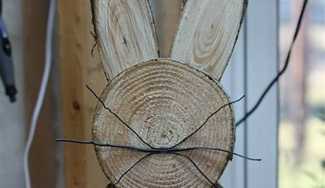 3x Deko Figur Osterhase Hase Silhouette aus Holz, 18 + 12 + 10cm