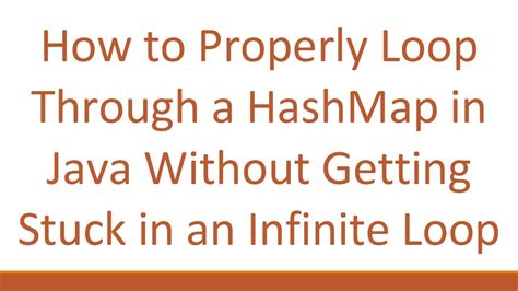 Hashmap Java Loop Through