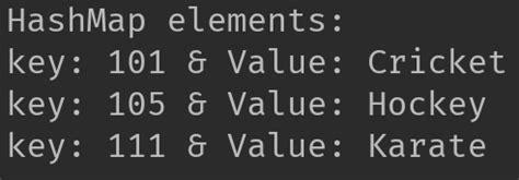 Hashmap Remove Element