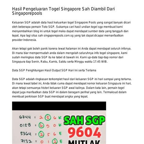 Hasil Pengeluaran Togel SGP Resmi Diambil Dari Singaporepoolsyaqmh.pdf.pdf DocDroid
