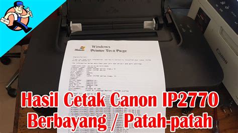 Hasil Print Canon IP2770 Bergaris Berbayang YouTube
