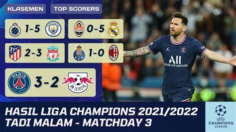 hasil liga champion psg tadi malam