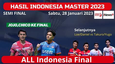 hasil semifinal indonesia master 2023