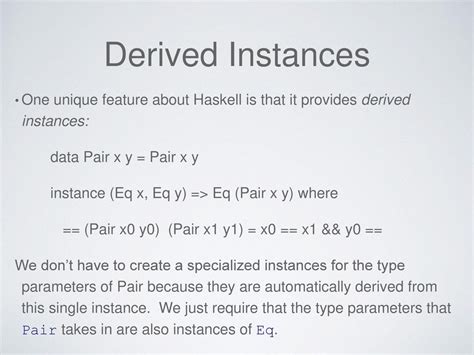 Haskell Instance Automatic Deriving