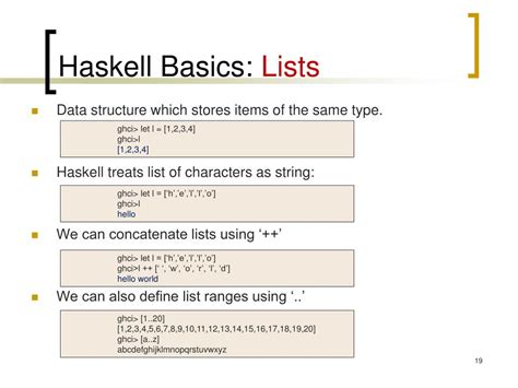 haskell list of any type