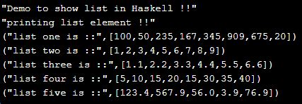 haskell list type