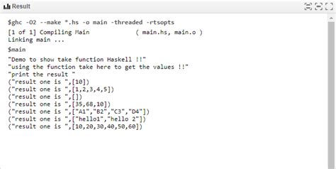 haskell take function