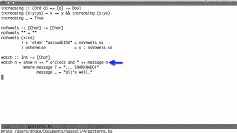 haskell where syntax