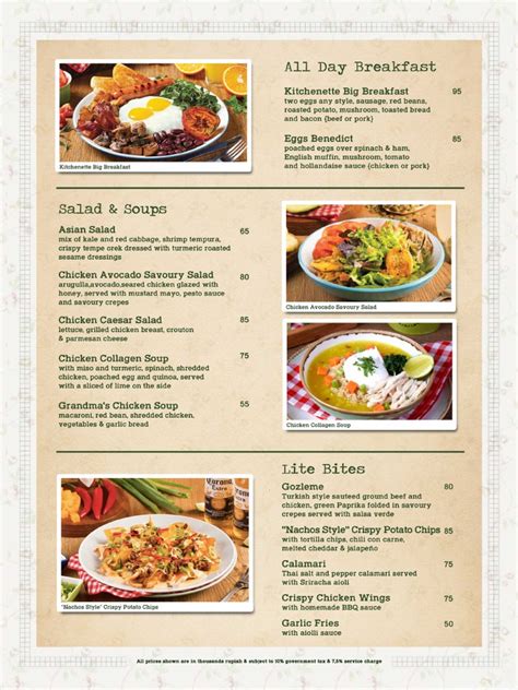 Hassan Kitchenette Menu