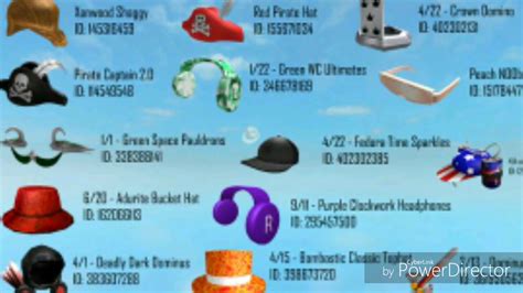 hat codes for roblox