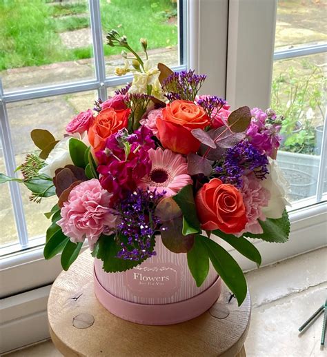 Hatbox Flower Arrangement