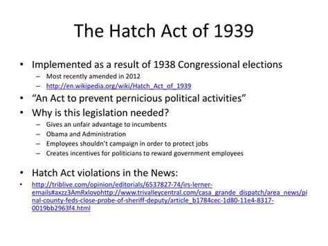 hatch act definition and implications