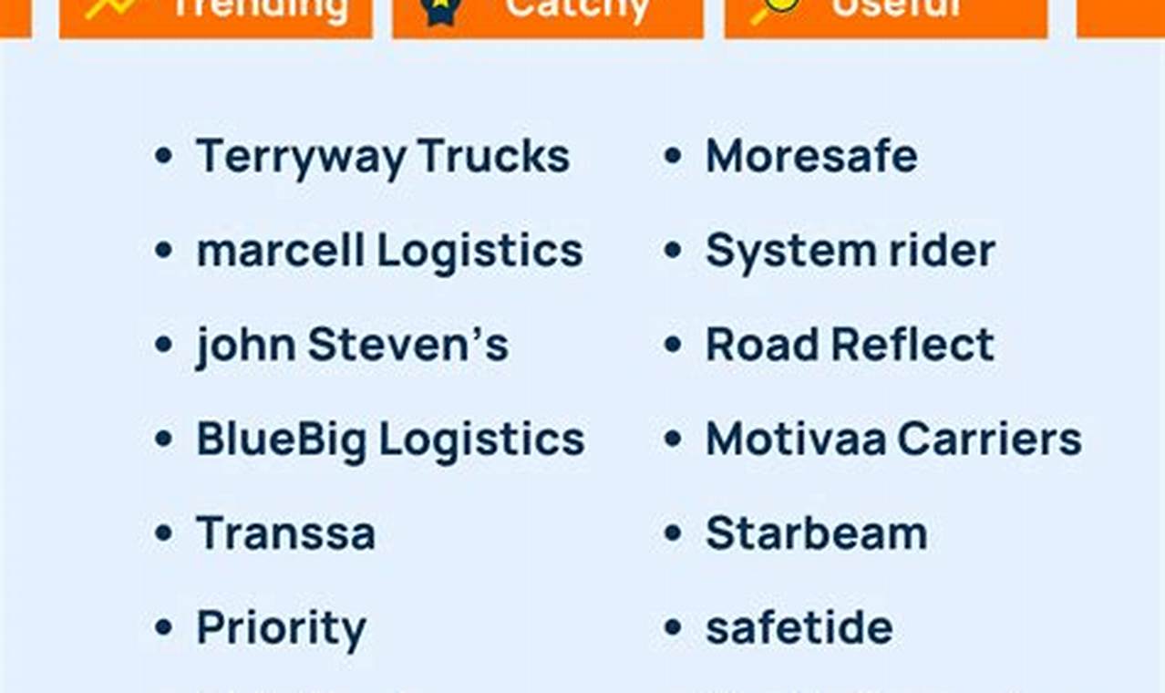 hauling company names