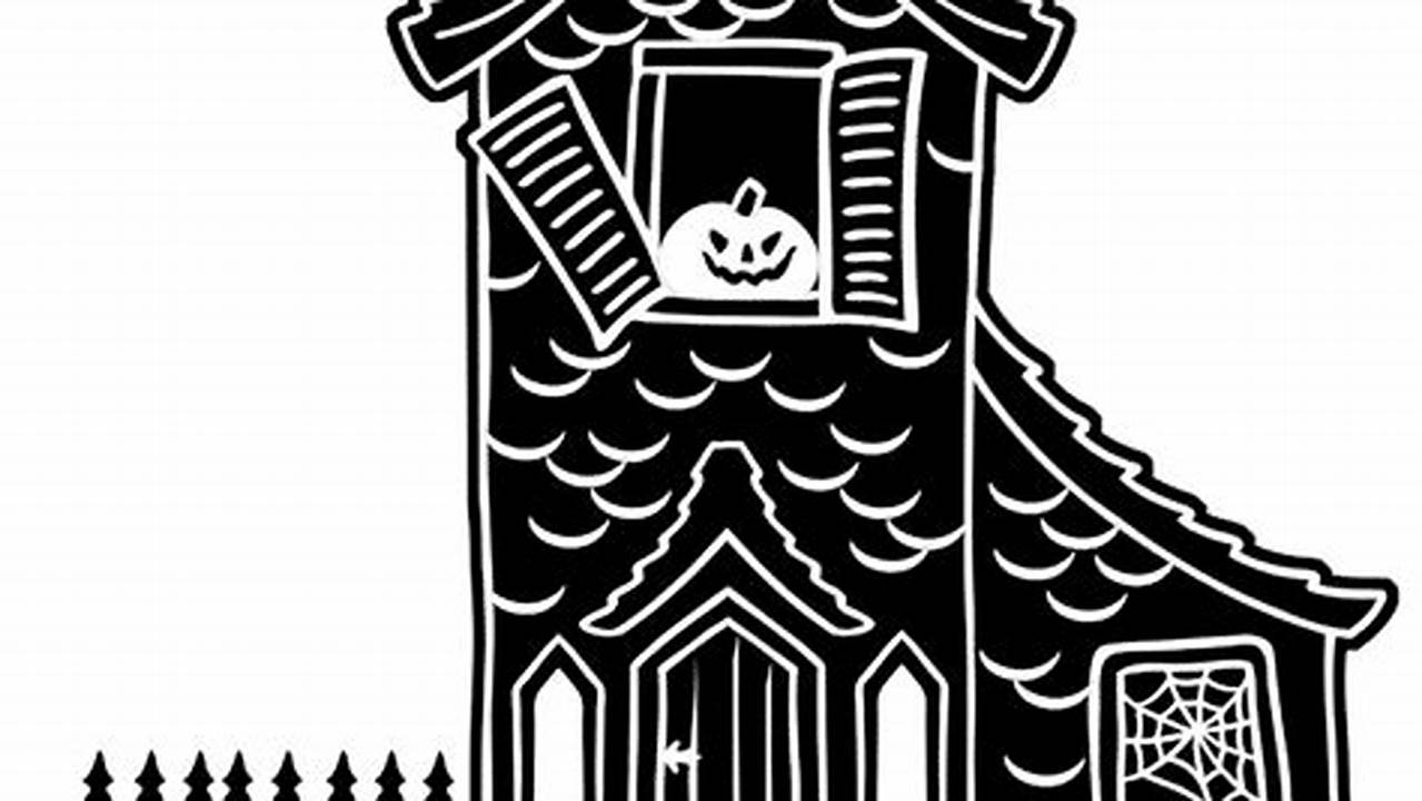 Unleash Chilling Designs: Discover the Secrets of Haunted House Clip Art in Black and White