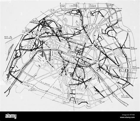 Paris Haussmann Plan Photograph by Granger Pixels