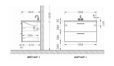 Hauteur Lavabo Sdb Norme Plan De Travail Salle De Bain