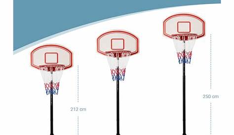 Hauteur Panier Basket Junior De Sur Pied Réglable 155 à 210CM