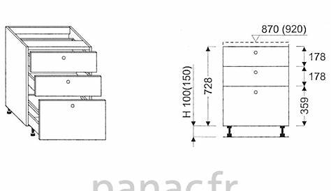 Hauteur du tiroir de la cuisine Concept Kit 185mm