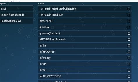 have Of PPSSPP CwCheat database