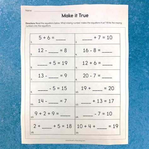 Have Fun Teaching- Math Worksheet