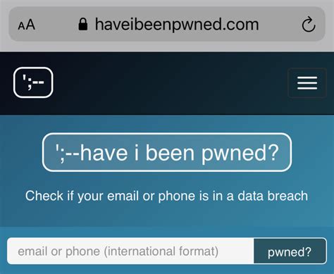 Have I Been Pwned