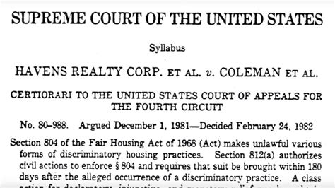havens realty corp v coleman