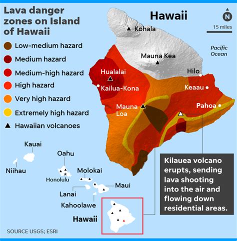 hawaii volcano eruption today map