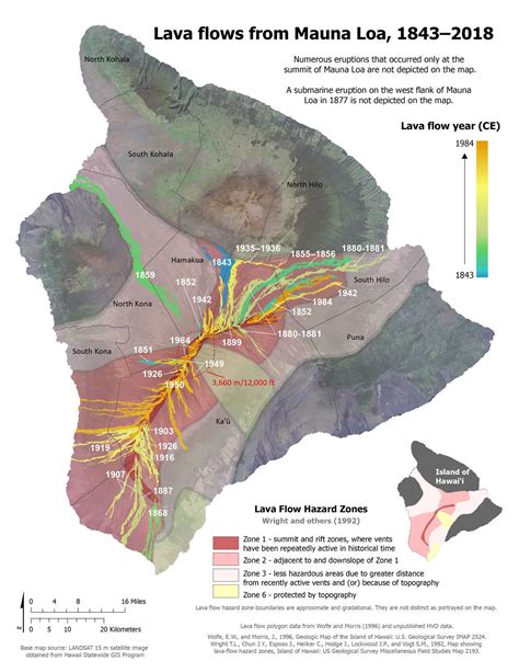 I found this interesting map of the past volcanic eruptions on the Big