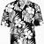 hawaiian print shirt black and white