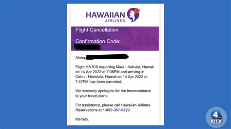 hawaiian airlines canceled flights