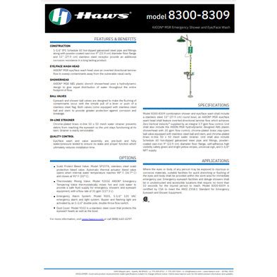 Haws 83008309 Axion Drench Shower and Eyewash Eezee