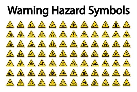 Hazard Warning Signs Vector Free