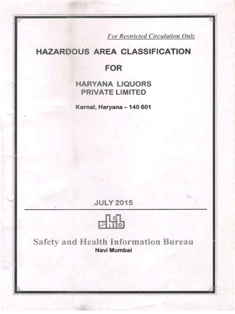Hazardous Area Classification Report