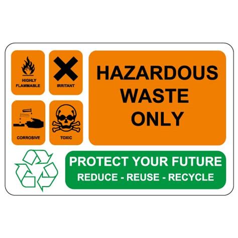 Hazardous Waste Bin Signage