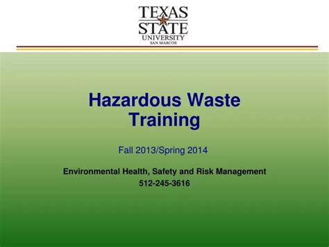 Hazardous Waste Training Powerpoint