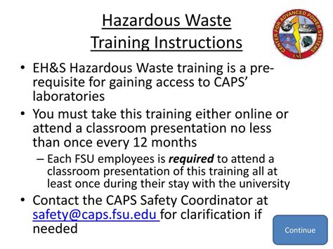Hazardous Waste Training Regulations
