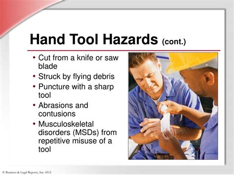 Hazards When Using Hand Tools