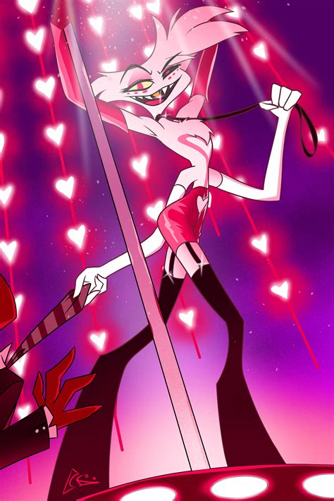 hazbin hotel angel dust fanart reddit